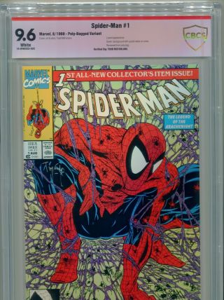 1990 Marvel Spider - Man 1 Torment Todd Mcfarlane Signed Cbcs 9.  6 Verified Box5