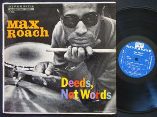 Max Roach Deeds,  Not Words Lp Riverside Rlp 12 - 280 Us 1958 Dg Mono Booker Little