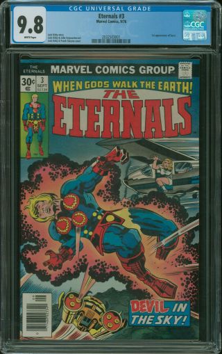 Eternals 3 Cgc 9.  8 1st Appearance Of Sersi White Pages 1976