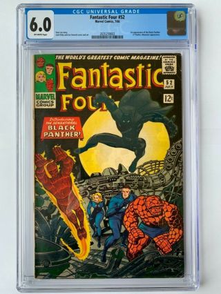 Fantastic Four 52 - Cgc 6.  0,  Key Issue - 1st App Black Panther