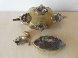 Antique Japanese Bronze / Brass Incense Burner Censer 6