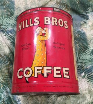 Vintage Hills Brothers Coffee 15 Pound Tin 2 Harrison St San Francisco