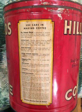 Vintage Hills Brothers Coffee 15 Pound Tin 2 Harrison St San Francisco 4