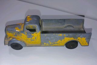 Vintage Tootsie Toy Metal Truck Chicago 24 Yellow Antique 1920 