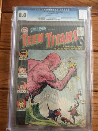 Brave And The Bold (dc) 60 1965 Cgc 8.  0 Teen Titans First Wonder Girl