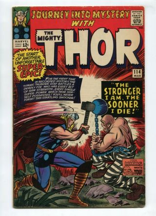 1965 Marvel Journey Into Mystery 114 1st Appearance Absorbing Man Vg/fn B1