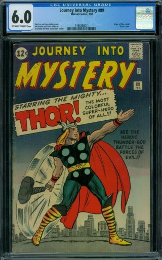 Journey Into Mystery 89 Cgc 6.  0 - Ow/w Pages