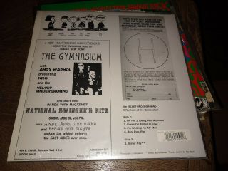 VELVET UNDERGROUND LP Live at the Gymnasium SISTER RAY First Demo 2