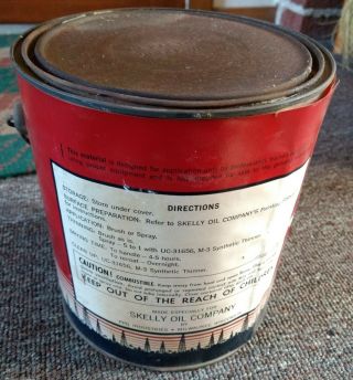 Very RARE 1940s - 50s SKELLY OIL Co.  GALLON PAINT CAN.  FULL 2