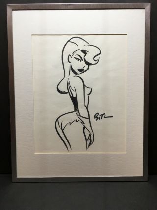 Comic Art Batman Animated Poison Ivy Drawing By Bruce Timm Con SketchNR 2