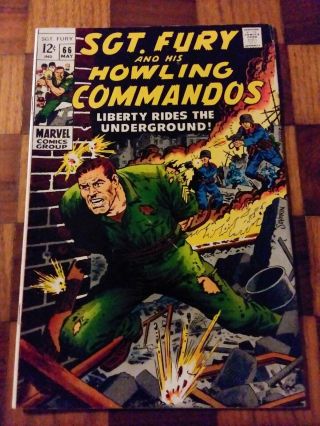 Sgt.  Fury And His Howling Commandos 66 (1969) (nick Fury) (nm 9.  2)