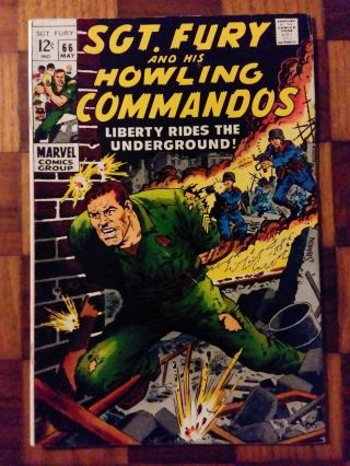 Sgt.  Fury and His Howling Commandos 66 (1969) (Nick Fury) (NM 9.  2) 2