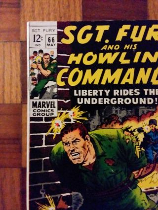 Sgt.  Fury and His Howling Commandos 66 (1969) (Nick Fury) (NM 9.  2) 3