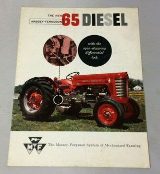 Massey Ferguson 65 Diesel Tractor,  Complete Line Vintage Sales Brochure