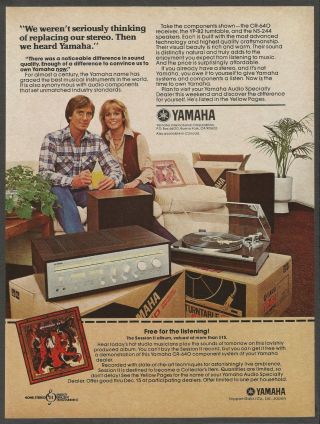 Yamaha Cr - 640 Receiver,  Yp - B2 Turntable & Ns - 244 Speakers - 1979 Hi Fi Print Ad