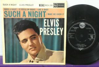 Elvis Presley Such A Night Ep Mono Rca Uk Rcx - 190 45 Mono Nm