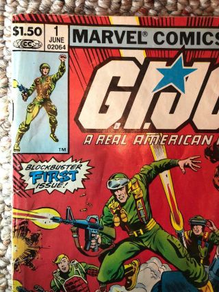G.  I.  Joe 1 Marvel Comics Group June 1982 First Issue Real American Hero 3