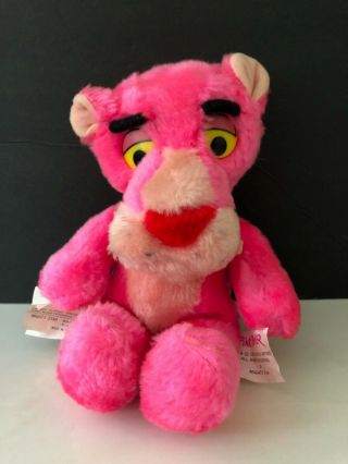 Vintage Pink Panther Plush Toy 10 Inch Mighty Star 1980 Cute