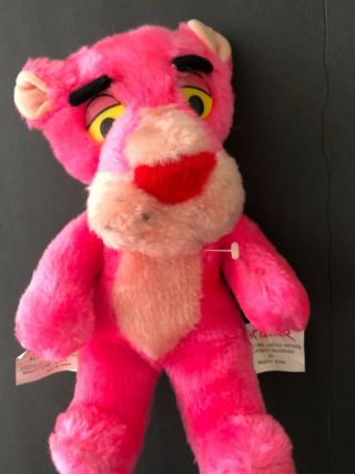 Vintage Pink Panther Plush Toy 10 inch Mighty Star 1980 Cute 4