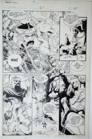 Charles Vess 1987 Thor Mf 35 Comic Art (buscema Kirby Wrightson)