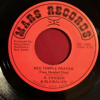 Roky Erikson Mars Records Red Temple Prayer B/w Starry Eyes