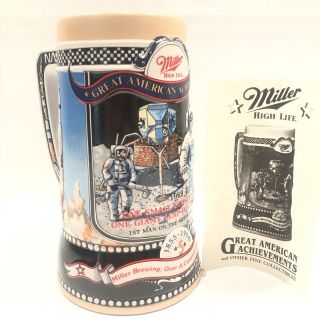 Miller High Life Great American Achievements - Nasa Man On The Moon Beer Stein