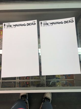The Walking Dead 192 Blank Cover Variant Death Of Rick Grimes Lof Of 2