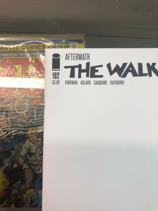 THE WALKING DEAD 192 BLANK COVER variant DEATH of RICK GRIMES LOF OF 2 3
