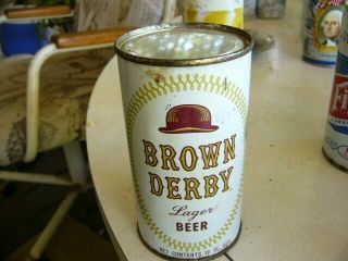 Rare Vintage Brown Derby Flat Top