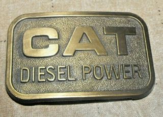 Caterpillar Tractor Vintage Cat Diesel Power 1982 Sales Guides Belt Buckle