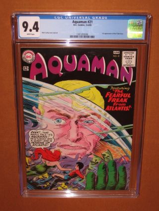 Aquaman 21 Cgc 9.  4 White Pages (just 3 Higher Cgcs Ever) 12 Pix Ships Insured