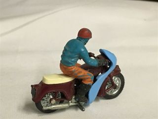 Vintage Britains Triumph Motorcycle & Rider Diecast Toy Vehicle 2