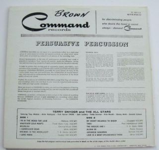 Persuasive Percussion Stereo RS 800 S.  D.  Terry Snyder and the All Stars 1959 2