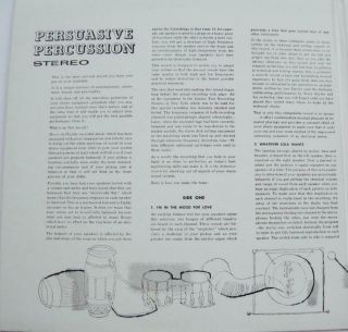 Persuasive Percussion Stereo RS 800 S.  D.  Terry Snyder and the All Stars 1959 3