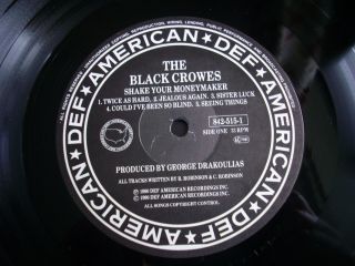 The Black Crowes ‎– Shake Your Money Maker 842 515 - 1 LP Album UK Issue 5