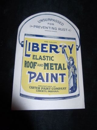 Antique Liberty Elastic Roof Metal Paint Booklet Advertising Brochure Pamphlet