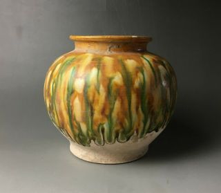 Rare Chinese Tang Tri - Colour Glaze Pottery Pot