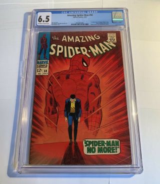 Spider - Man 50 Cgc 6.  5 (ow - W) Origin Retold & 1st App.  Of Kingpin