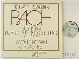 Leonid Kogan Richter Bach Violin Sonatas Eurodisc Ed1 2lp Set Stereo 62095 Ex - Nm