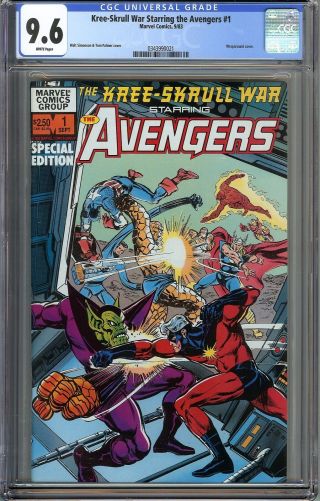 Kree - Skrull War Starring The Avengers 1 Cgc 9.  6 Captain Marvel Wraparound Cover