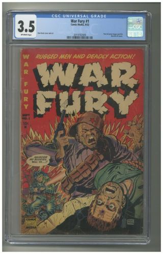 War Fury 1 Cgc 3.  5 Classic Cover