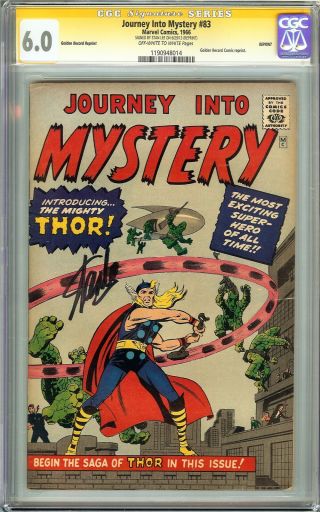 Journey Into Mystery 83 Cgc 6.  0 Ss Stan Lee Origin 1st Appearance Of Thor Grr