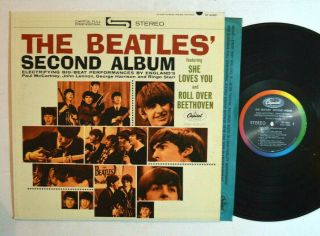 Rock Lp - The Beatles Second Album Stereo St 2080 Rainbow Band Vg,
