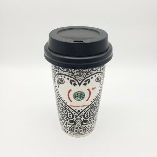 Starbucks Jonathan Adler Product Red Ceramic Travel Tumbler Mug 2010 Pre - Owned