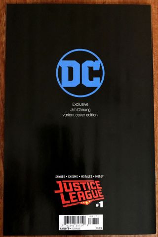 Justice League 1 Jim Cheung 1:250 Pencils Only Virgin B/W Sketch Variant 2018 NM 2