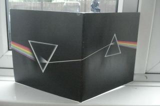 Pink Floyd Dark Side Of The Moon A5/B5 DECENT AUDIO POSTER/STICKERS 1970s UK LP 5