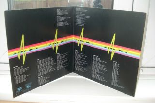 Pink Floyd Dark Side Of The Moon A5/B5 DECENT AUDIO POSTER/STICKERS 1970s UK LP 6