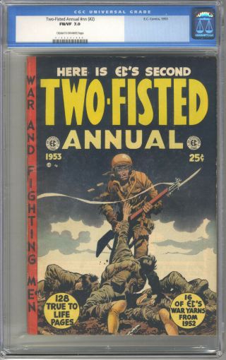Two - Fisted Annual 2 Cgc 7.  0 Golden Age Ec Comic Jack Davis Cover Art
