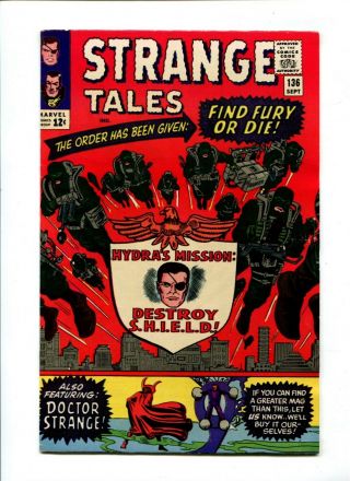 Strange Tales 136 Nm - 9.  2 Marvel Comic Doctor Strange Nick Fury