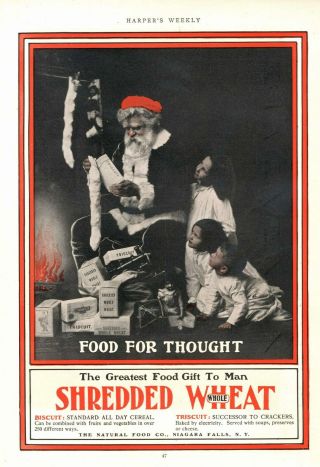Shredded Wheat Triscuit - Natural Food Co.  - Santa Claus - Circa 1910